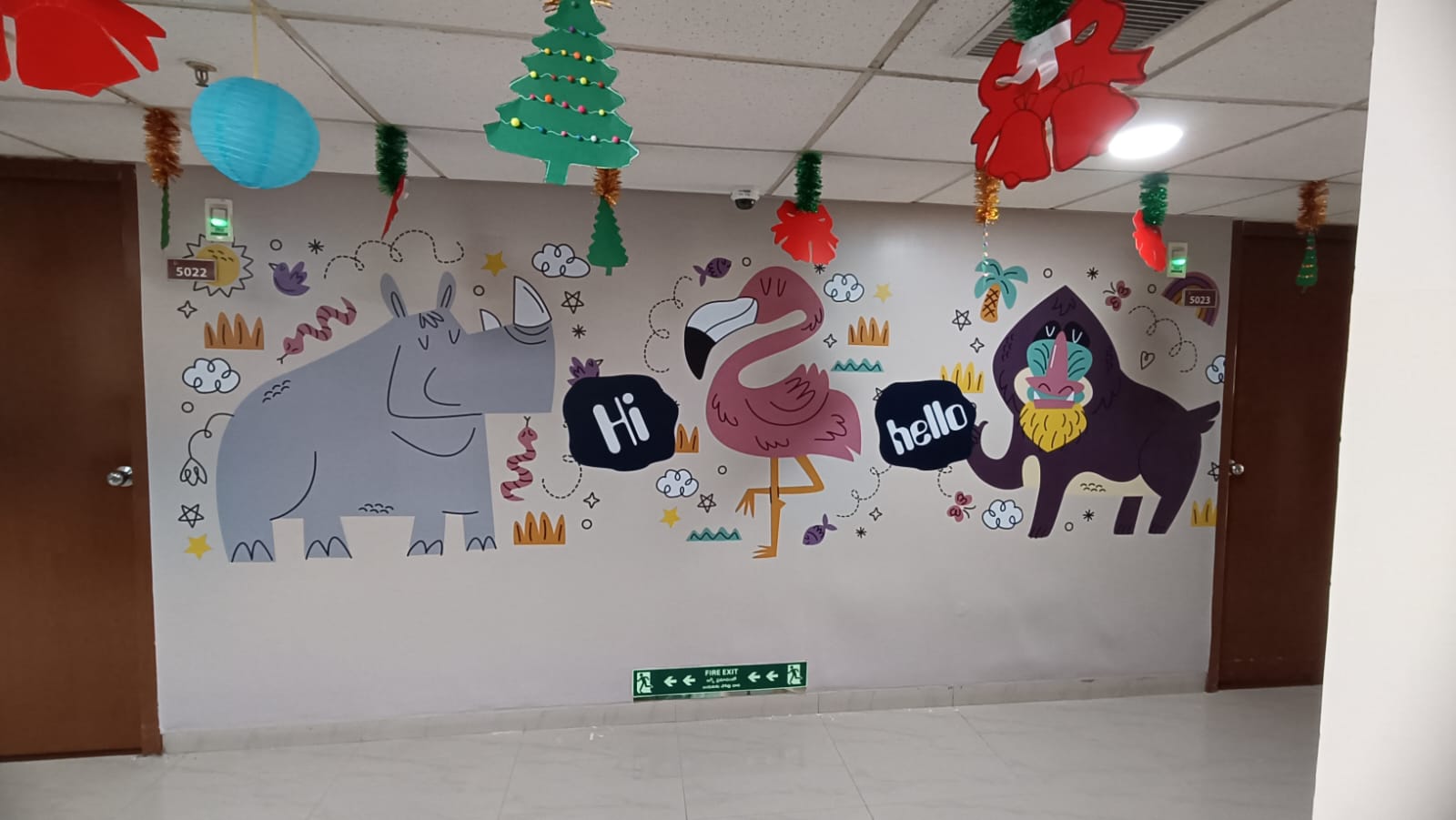 Interior wall graphics